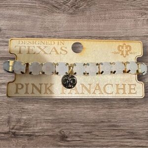 Pink Panache pink and Gold stretchy Bracelet